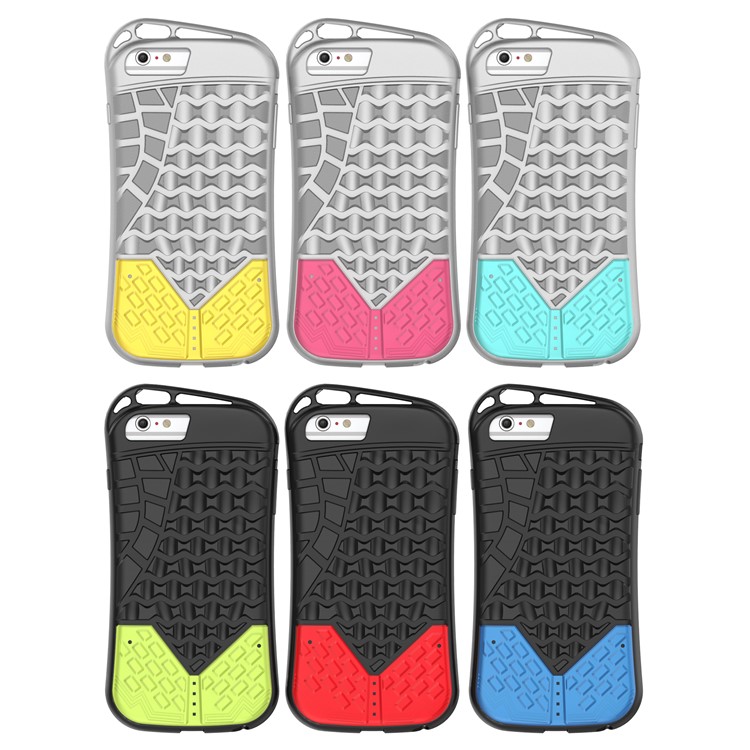 Sports Shoe Sole Texture Soft TPU Case for iPhone 6 Plus / 6s Plus / 7 Plus / 8 Plus - Red-3