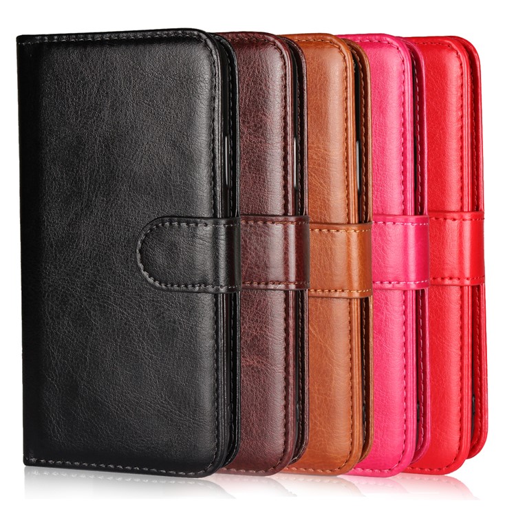 Crazy Horse 2 in 1 Wallet Stand Leather Phone Case for iPhone X/10 - Black-12
