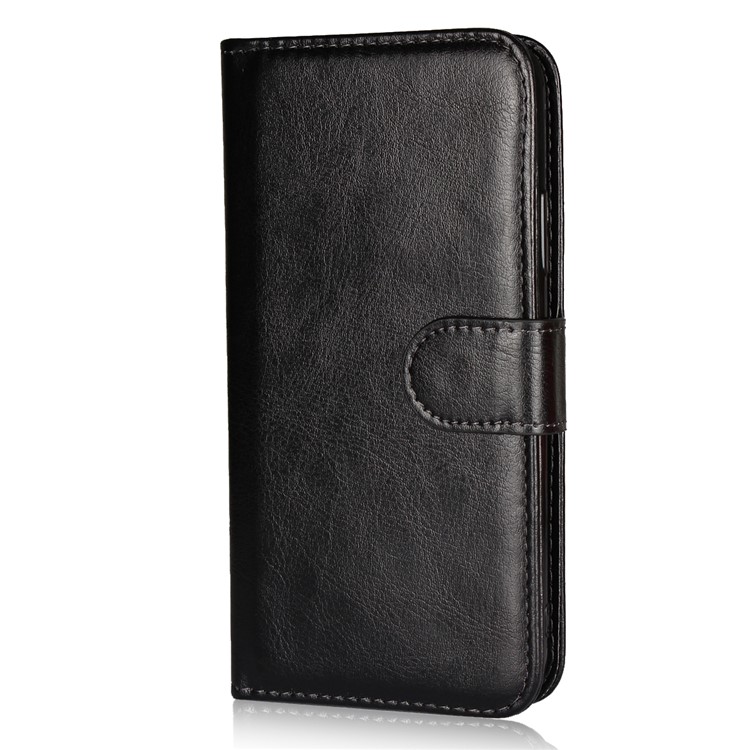 Crazy Horse 2 in 1 Wallet Stand Leather Phone Case for iPhone X/10 - Black-5