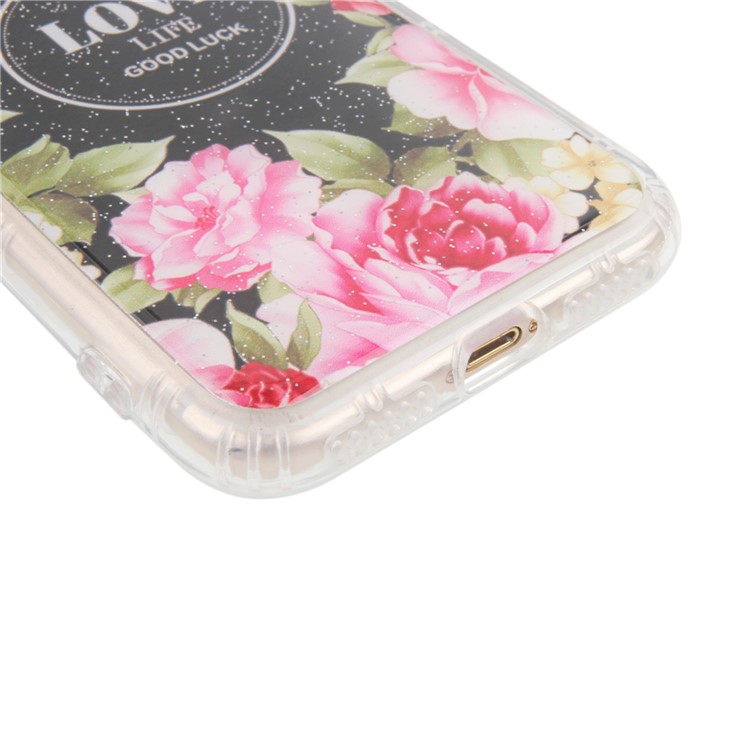 Magic Stick Hands-free Anti-Gravity TPU Case for iPhone 8/7 - LOVE Rose Peonies-5