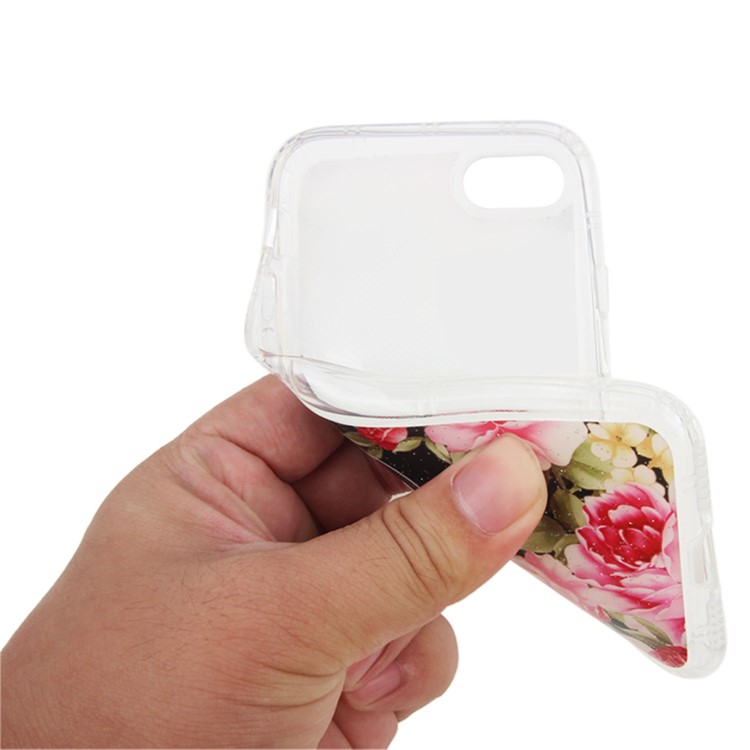 Magic Stick Hands-free Anti-Gravity TPU Case for iPhone 8/7 - LOVE Rose Peonies-7