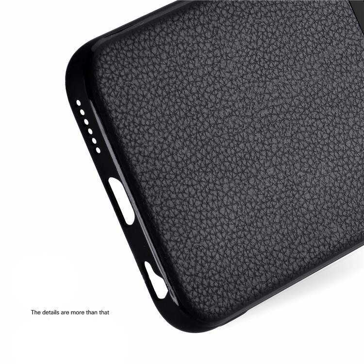 Leather Texture Brushed Soft TPU Case for iPhone 6s / 6 - Black-5
