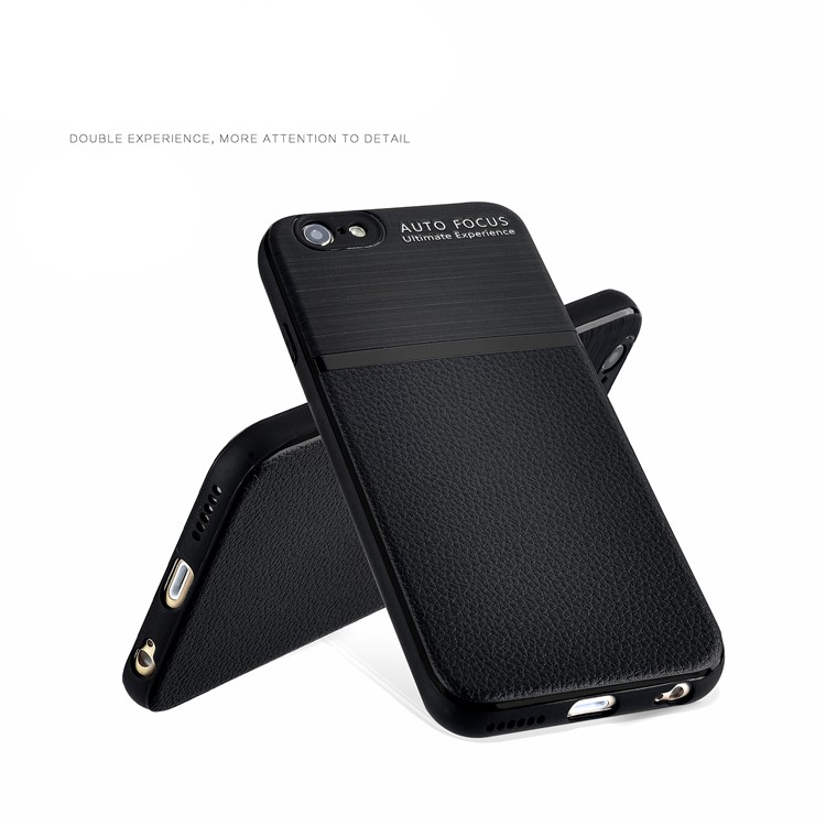 Leather Texture Brushed Soft TPU Case for iPhone 6s / 6 - Black-6