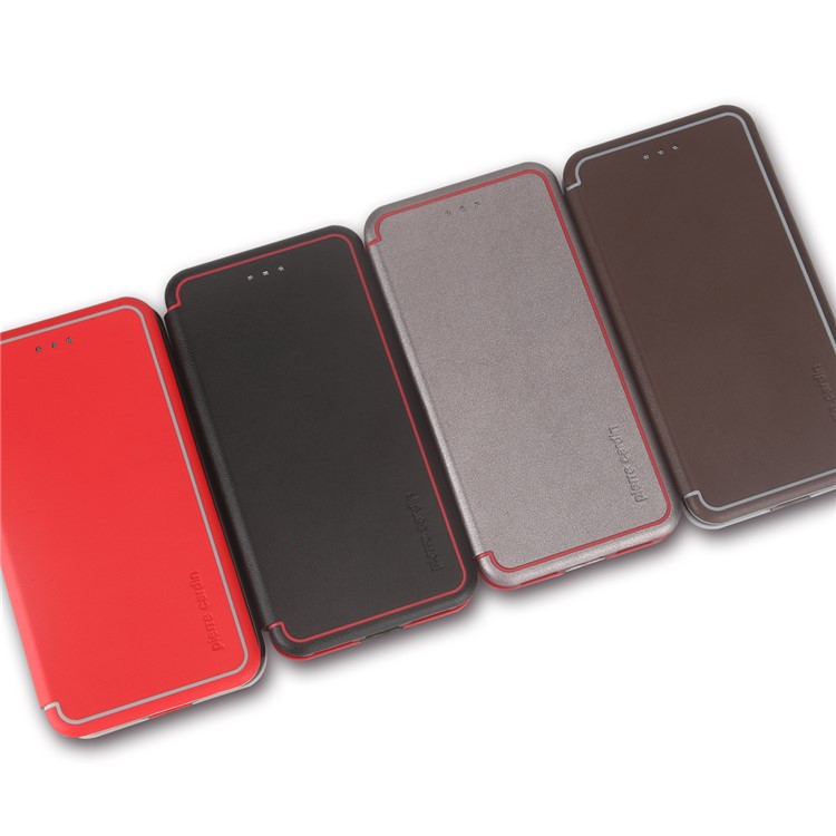 PIERRE CARDIN Genuine Leather Shell Type Protective Case for iPhone X / Ten 5.8 inch - Black-2