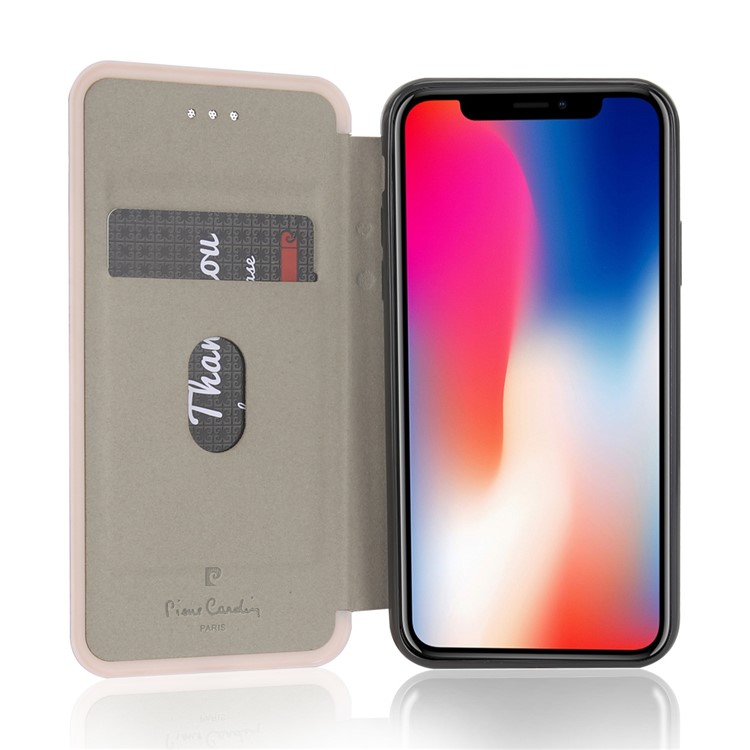 PIERRE CARDIN Genuine Leather Shell Type Protective Case for iPhone X / Ten 5.8 inch - Black-8