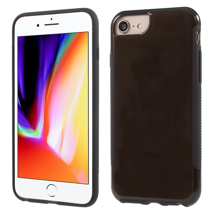 PC + TPU Hybrid Back Phone Shell for iPhone 8/7/6s/6 - Black-1