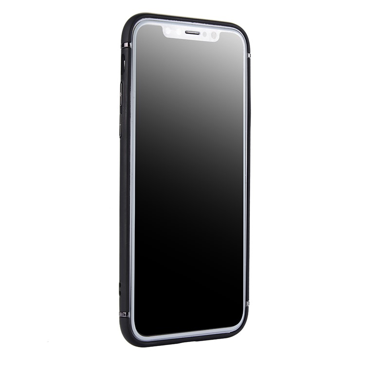 SULADA Matte Soft TPU Phone Shell (Built-in Magnetic Holder Metal Sheet) for iPhone X (Ten) 5.8 inch - Black-2