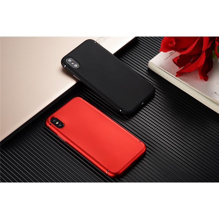 SULADA Matte Soft TPU Phone Shell (Built-in Magnetic Holder Metal Sheet) for iPhone X (Ten) 5.8 inch - Black-4