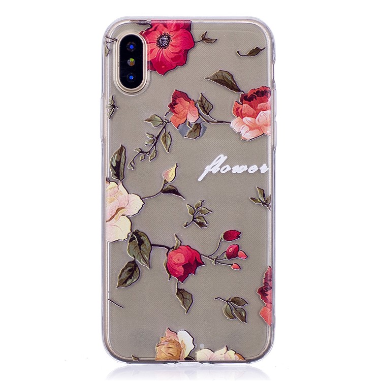 

Pattern Printing TPU Case for iPhone X - Vivid Flowers, iPhone Xs