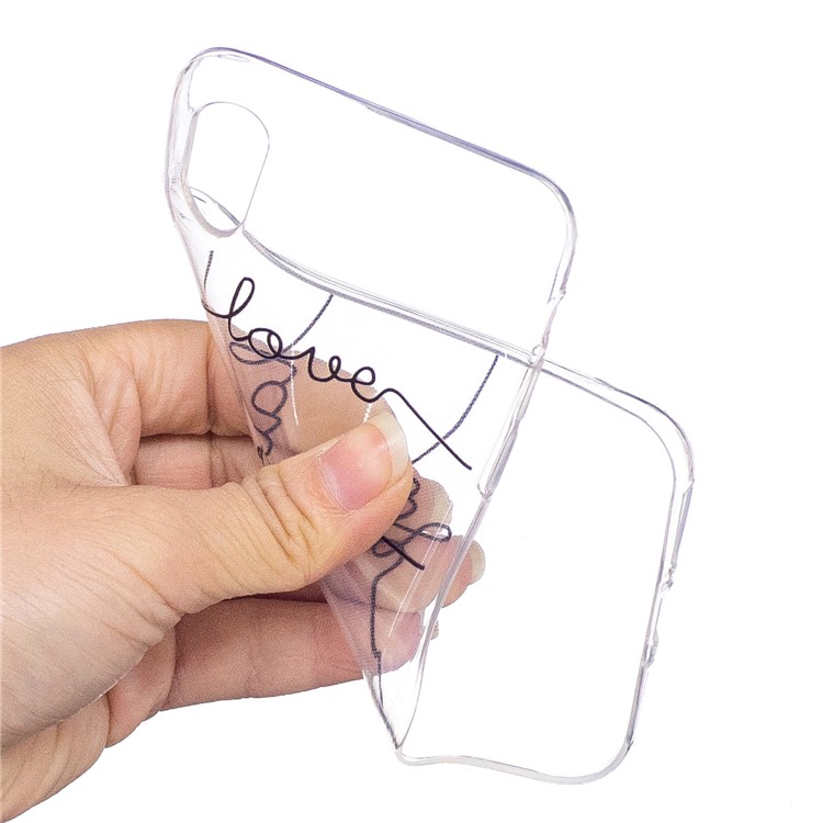 Musterdruck TPU Zurück Fall Für Iphone X - Englische Zeichen-4