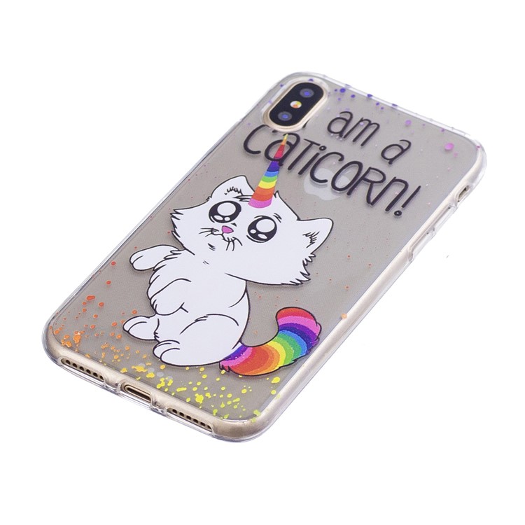 Musterdruck TPU Shell Cover Case Für IPhone X - Entzückender Cartoon-2