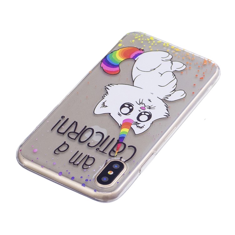 Musterdruck TPU Shell Cover Case Für IPhone X - Entzückender Cartoon-3