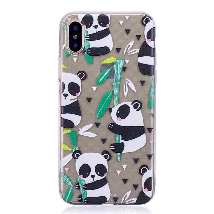 Musterdruck TPU Schutzhülle Für Das IPhone X - Panda-Muster-1
