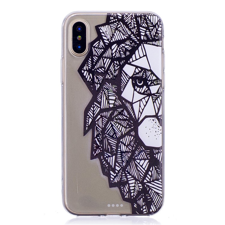 Musterdruck TPU Gel Abdeckungsfall Für Iphone X - Tierschutz Patten-1