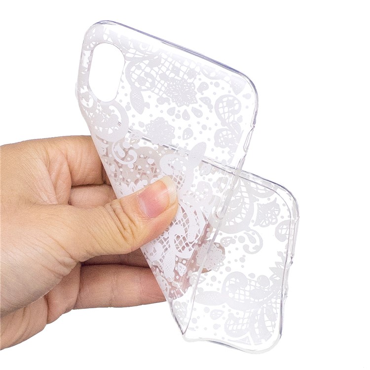 Muster Drucken TPU Fall Zubehör Für IPhone X - Blumenmuster-4