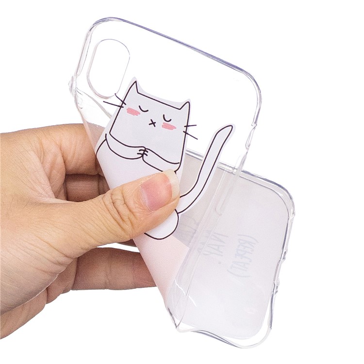 Impression De Modèle TPU Étui Flexible Pour Iphone X - Personnages De Dessins Animés Et Anglais-4