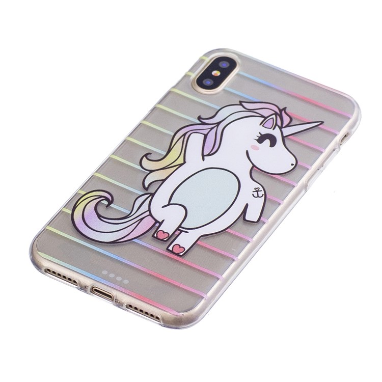 Musterdruck TPU Schutzhülle Für Das IPhone X - Einhorn-Muster-2