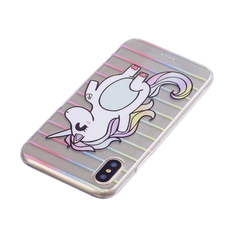Musterdruck TPU Schutzhülle Für Das IPhone X - Einhorn-Muster-3
