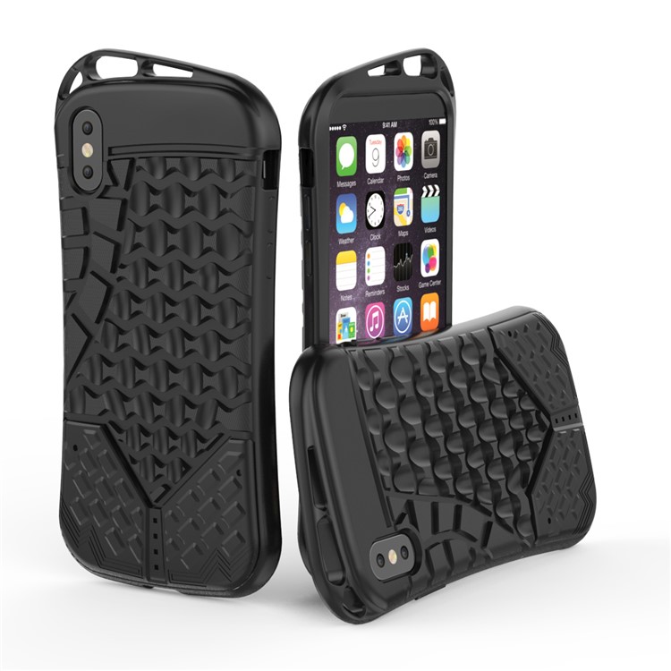 Sports Shoe Sole Texture Soft TPU Case for iPhone X - Black-1
