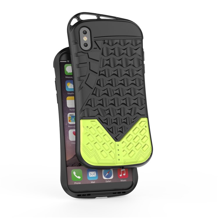 Sports Shoe Sole Texture Soft TPU Case for iPhone X - Black-10