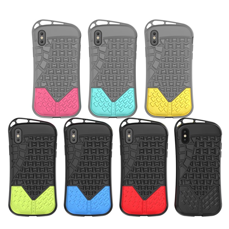 Sports Shoe Sole Texture Soft TPU Case for iPhone X - Black-15