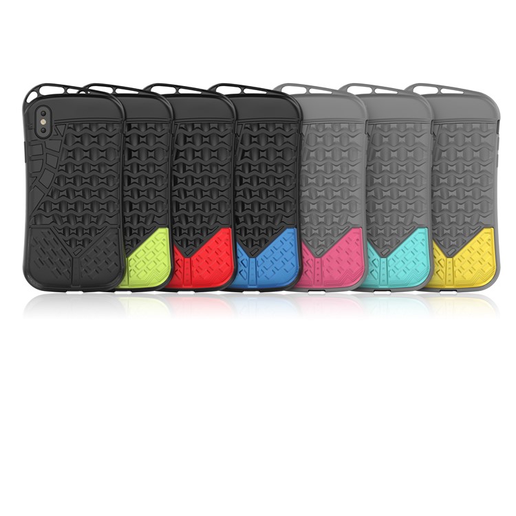 Sports Shoe Sole Texture Soft TPU Case for iPhone X - Black-16
