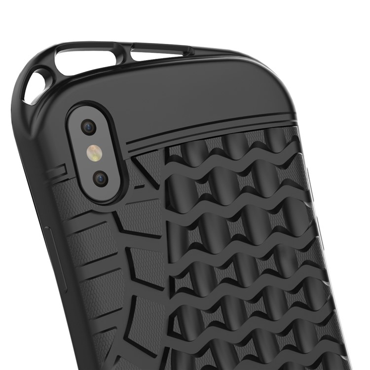 Sports Shoe Sole Texture Soft TPU Case for iPhone X - Black-3