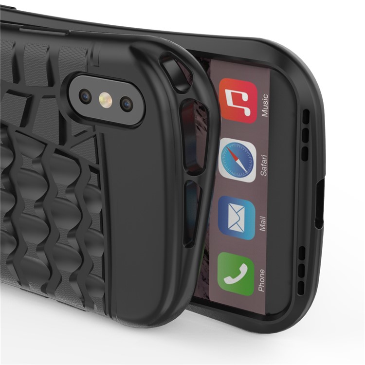 Sports Shoe Sole Texture Soft TPU Case for iPhone X - Black-4