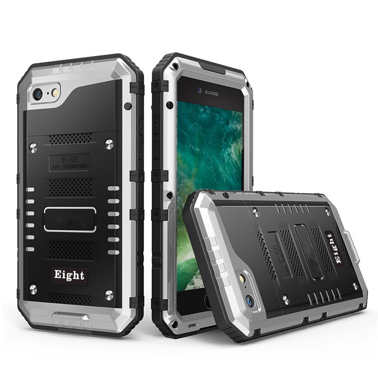

Powerful Phone Casing Cover for iPhone 8 / 7 4.7 inch dual Shockproof Drop-proof Dust-proof - Silver