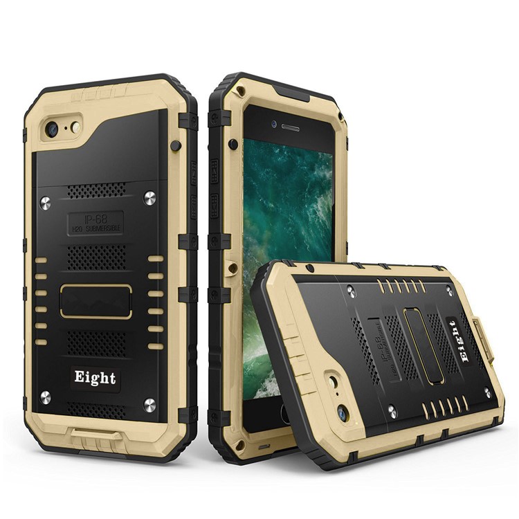 

Powerful Phone Accessory Cover for iPhone 8 / 7 4.7 inch dual Shockproof Drop-proof Dust-proof - Gold