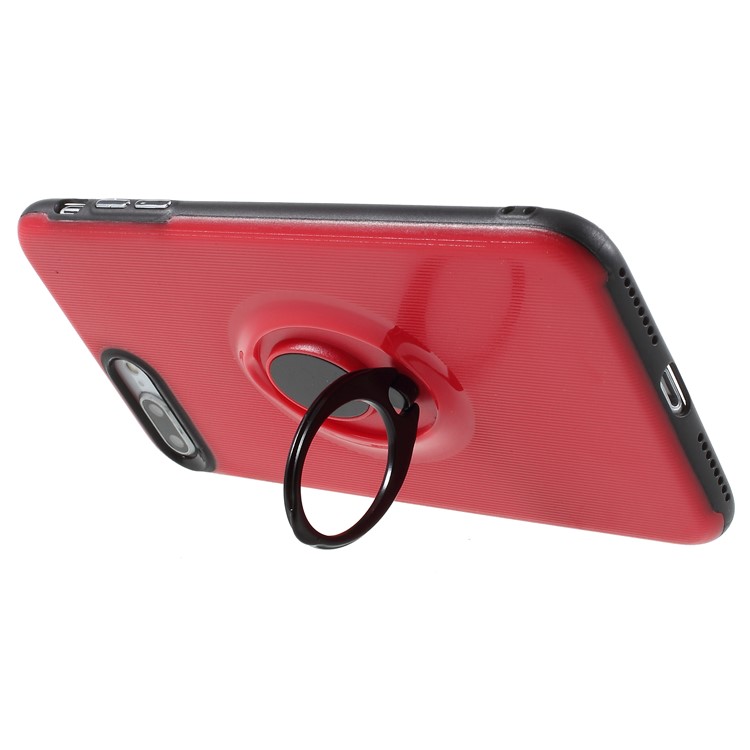 PC + TPU Hybrid Phone Case with Kickstand for iPhone 8 Plus/7 Plus 5.5 inch - Red-4