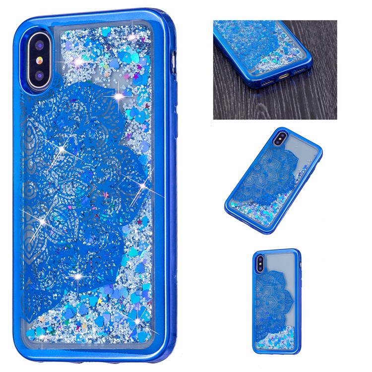 

Dynamic Glitter Powder Quicksand Electroplated TPU Protective Case for iPhone X(Ten) - Mandala Flower