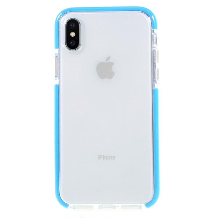 Dual Color Soft TPU Shell Phone Casing Shell for iPhone X/10 5.8 inch - Blue-1