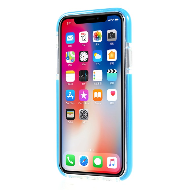 Dual Color Soft TPU Shell Phone Casing Shell for iPhone X/10 5.8 inch - Blue-2