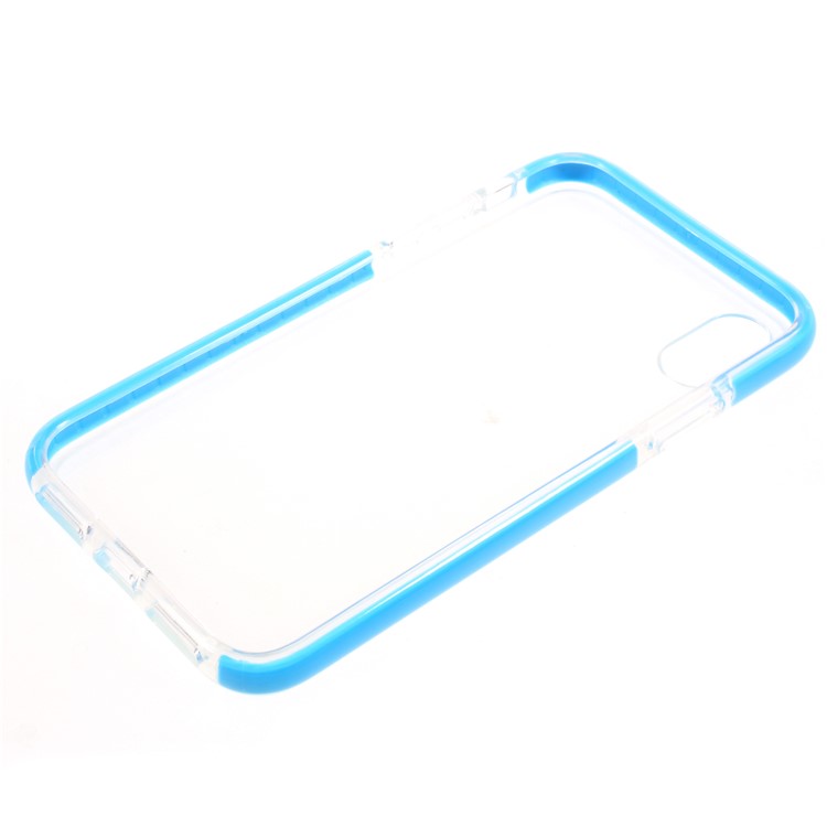 Dual Color Soft TPU Shell Phone Casing Shell for iPhone X/10 5.8 inch - Blue-4