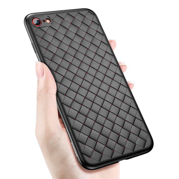 BASEUS BV Woven Texture Heat Dissipation TPU Back Case for iPhone 8/7 - Black-6