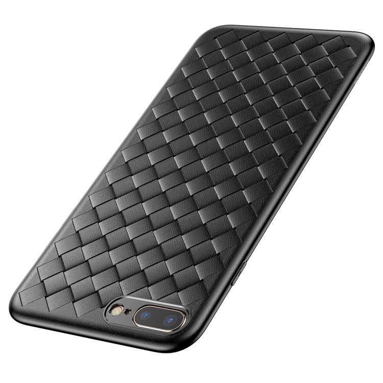 BASEUS BV Woven Texture Heat Dissipation TPU Mobile Case for iPhone 8 Plus/7 Plus - Black-2