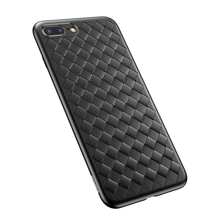 BASEUS BV Woven Texture Heat Dissipation TPU Mobile Case for iPhone 8 Plus/7 Plus - Black-5