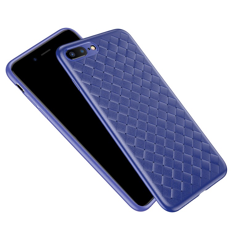 

BASEUS BV Woven Texture Heat Dissipation TPU Mobile Casing for iPhone 8 Plus/7 Plus - Blue
