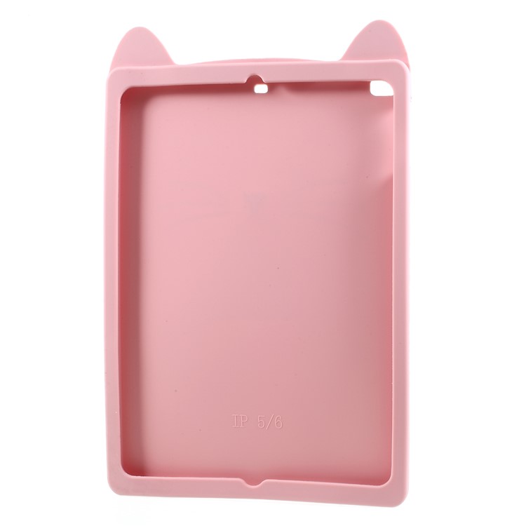 Cute 3D Mustache Cat Soft Silicone Mobile Casing for iPad 9.7-inch (2017) - Pink-5