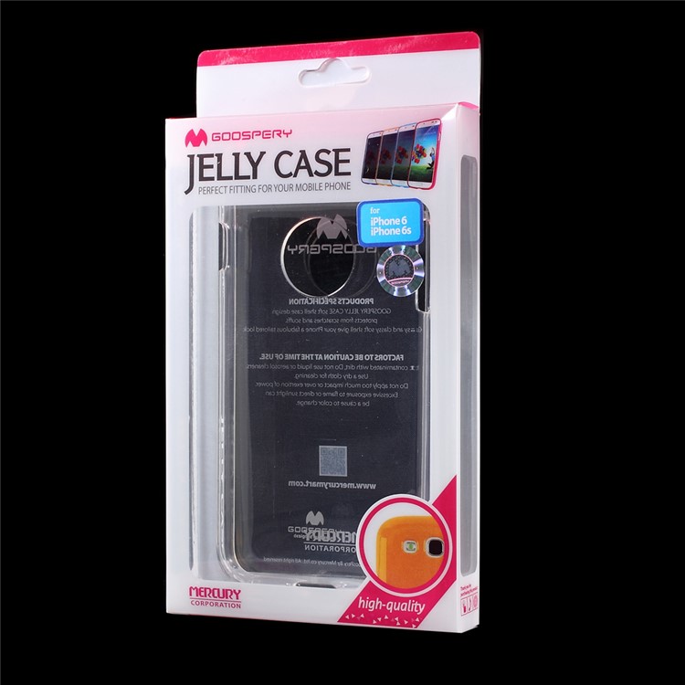 Mercury GOOSPERY Clear Jelly TPU Case Cover for iPhone 6s 6 - Transparent-5