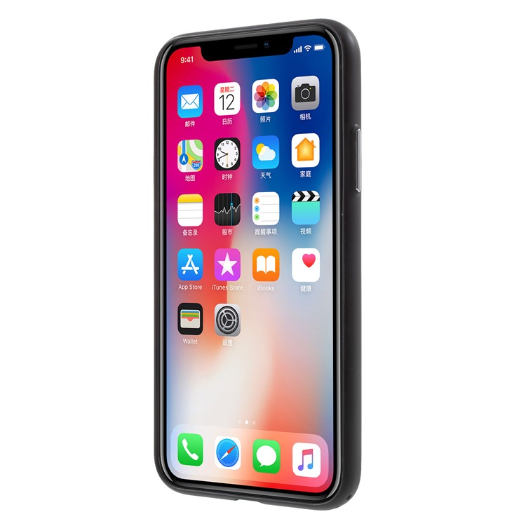 Anti-shock TPU + Glaze Glossy Pattern Printing PC Combo Case for iPhone X / 10 5.8 inch - Eiffel Tower-2