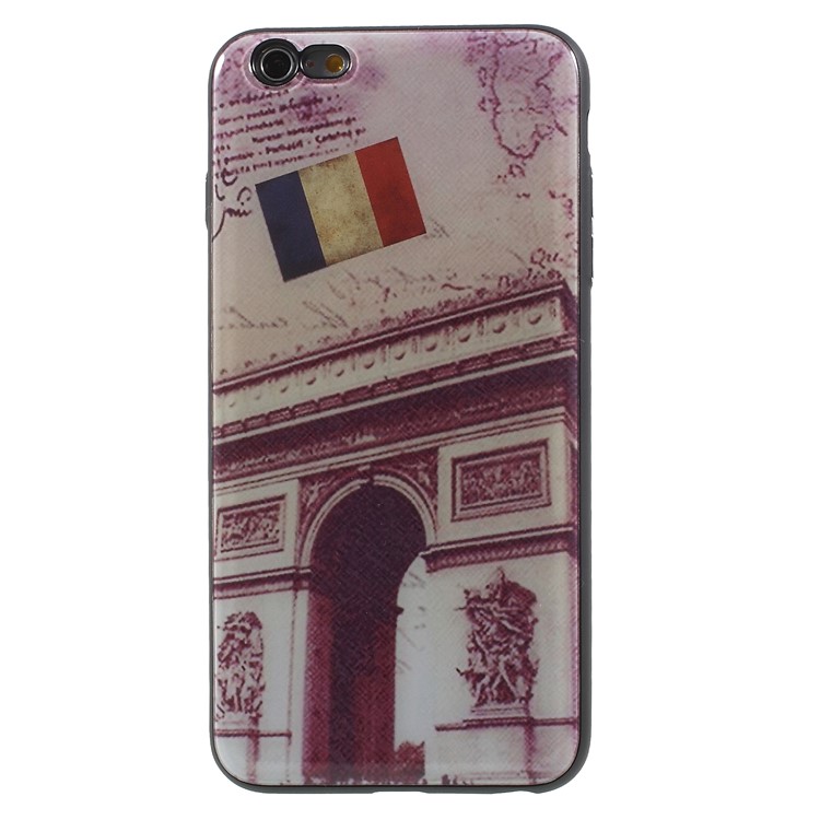 Patterned PC + TPU Hybrid Case (Built-in Magnetic Holder Metal Sheet) fo iPhone 6s Plus / 6 Plus - Triumphal Arch-1