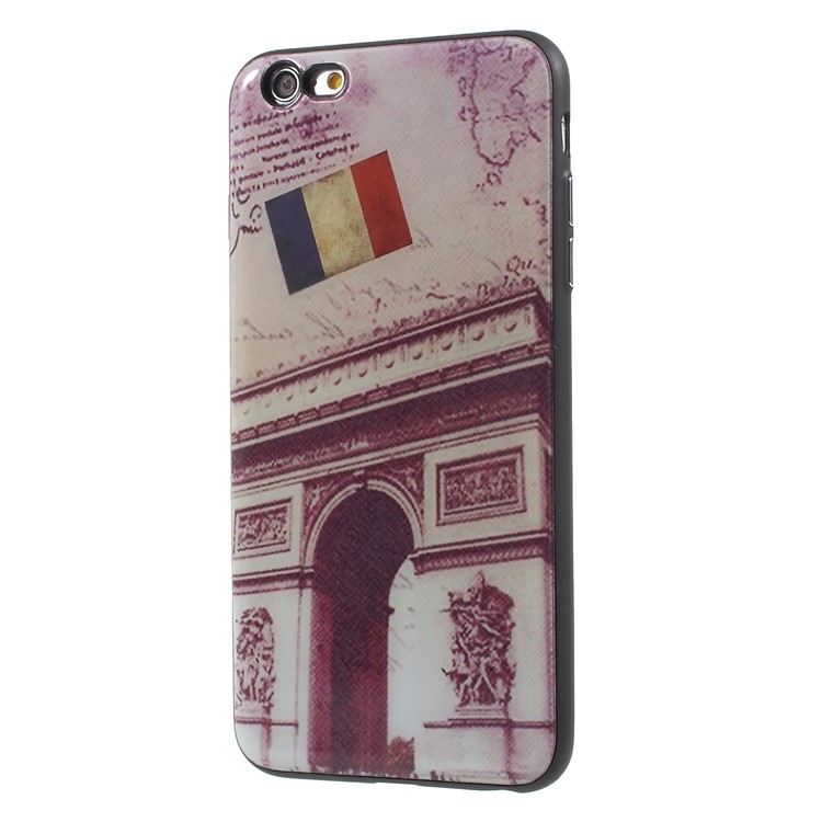 Patterned PC + TPU Hybrid Case (Built-in Magnetic Holder Metal Sheet) fo iPhone 6s Plus / 6 Plus - Triumphal Arch-3