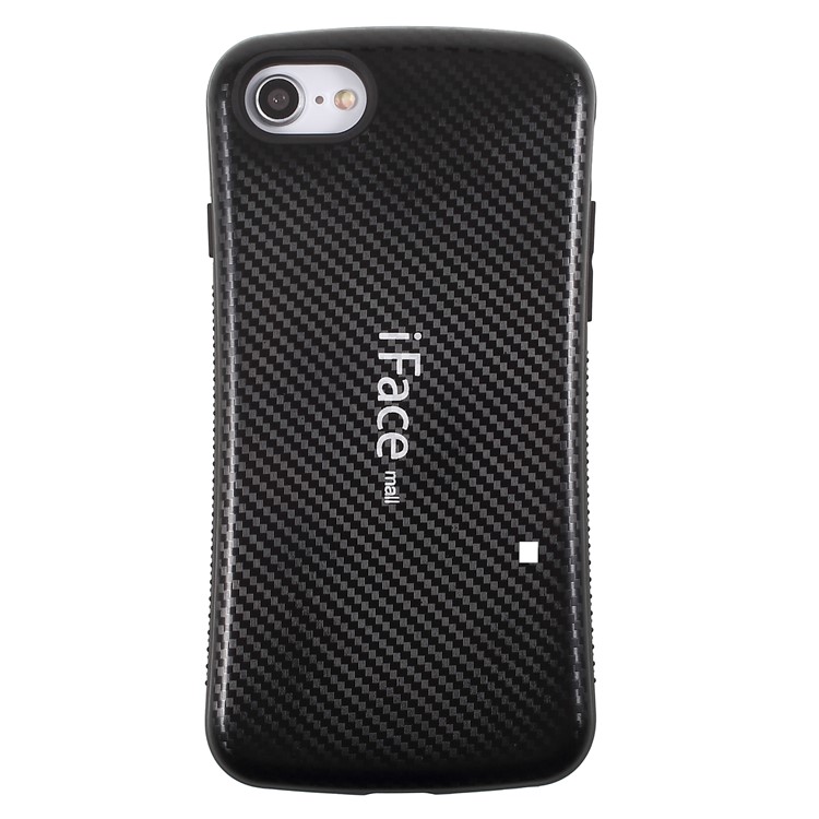 IFACE MALL Carbon Fiber Grain PC + TPU Hybrid Case for iPhone 8 / 7 4.7 inch - Black-2
