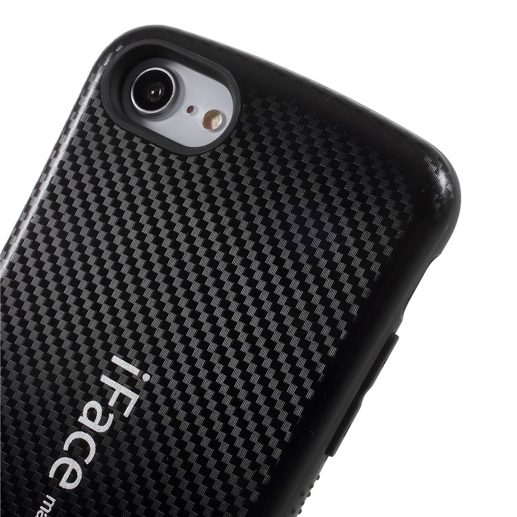 IFACE MALL Carbon Fiber Grain PC + TPU Hybrid Case for iPhone 8 / 7 4.7 inch - Black-3