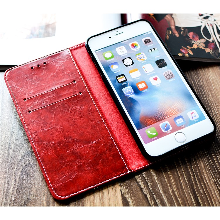 Dove of Peace Pattern Wallet Leather Stand Case for iPhone 6s 6 4.7 inch - Red-3