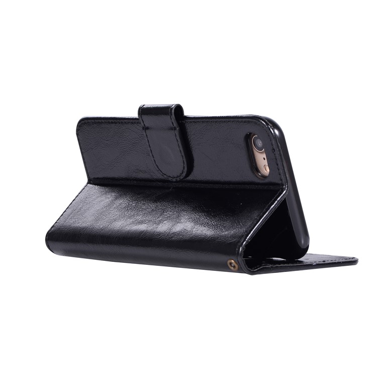 Retro Style Wallet Leather Stand Mobile Phone Case for iPhone 6s Plus/6 Plus 5.5 inch - Black-6