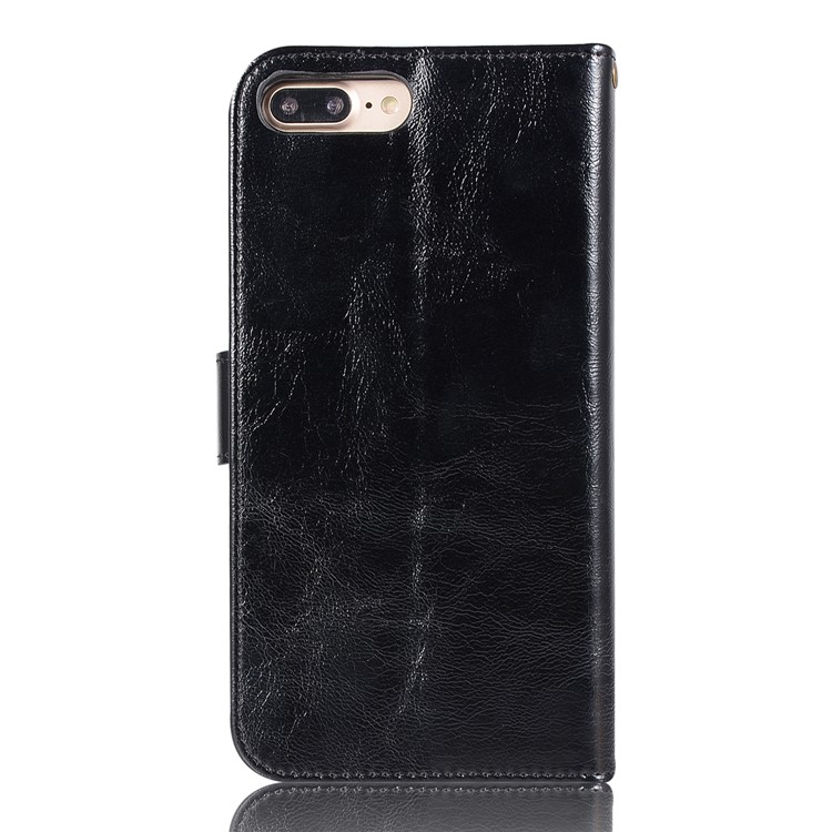Vintage Style Wallet Leather Stand Case for iPhone 8 Plus / 7 Plus 5.5 inch - Black-3