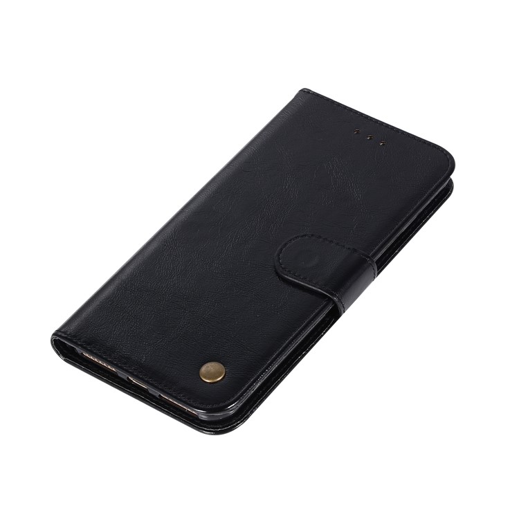 Vintage Style Wallet Leather Stand Case for iPhone 8 Plus / 7 Plus 5.5 inch - Black-7